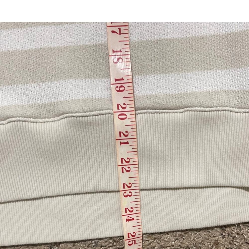 AE Big Hug Henley Sweatshirt Striped Neutral Oversized Small Cozy - Picture 13 of 13